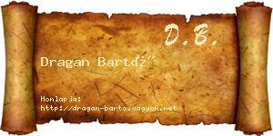 Dragan Bartó névjegykártya